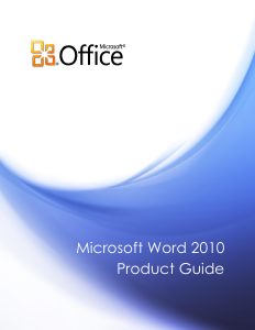 Handleiding Microsoft Word 2010