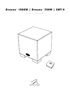 Handleiding MartinLogan Dynamo 700W Subwoofer
