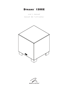 Handleiding MartinLogan Dynamo 1500X Subwoofer