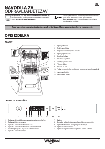 Priročnik Whirlpool WSIC 3M17 Pomivalni stroj