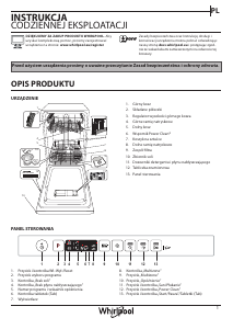 Instrukcja Whirlpool WSIO 3T223 PCE X Zmywarka
