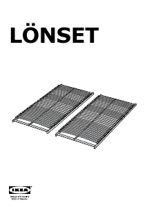 मैनुअल IKEA LONSET स्लेट्टेड बेड बेस
