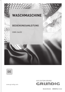 Bedienungsanleitung Grundig GWN 36630 Waschmaschine