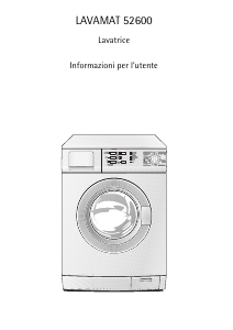 Manuale AEG Lavamat 52600 Lavatrice