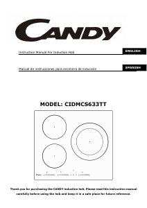 Handleiding Candy CIDMCS633TT Kookplaat