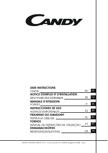 Manual Candy CFSX516/4U Oven
