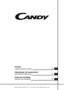 Návod Candy FCT825NXL Rúra