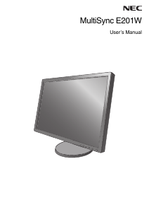 Bruksanvisning NEC MultiSync E201W LCD skärm