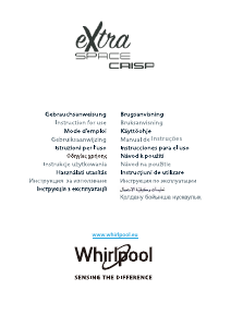 Bruksanvisning Whirlpool MWF 427 SL Mikrovågsugn