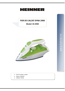 Manual Heinner ID-2900 Dyna Fier de călcat