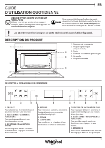 Mode d’emploi Whirlpool W6 MD440 Micro-onde