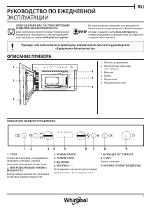 Руководство Whirlpool W67 MN840 NB Микроволновая печь