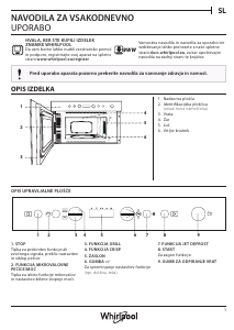 Priročnik Whirlpool W67 MN840 NB Mikrovalovna pečica