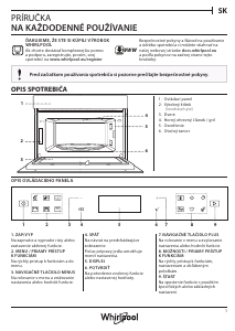 Návod Whirlpool W7 MD440 Mikrovlnná rúra