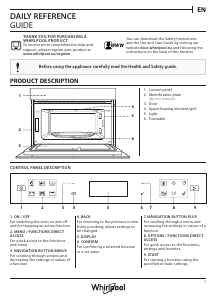 Manual Whirlpool W7 MD440 Microwave