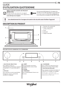 Mode d’emploi Whirlpool W7 MD520 Micro-onde