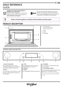 Manual Whirlpool W7 MD520 Microwave