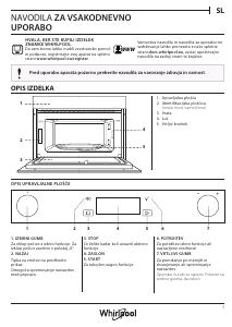 Priročnik Whirlpool W7 MD520 Mikrovalovna pečica