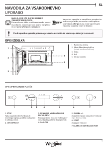 Priročnik Whirlpool W7 MN810 Mikrovalovna pečica
