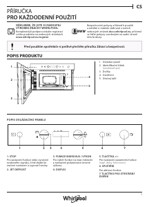 Manuál Whirlpool W7 MN810 Mikrovlnná trouba