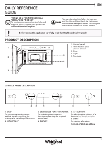 Manual Whirlpool W7 MN810 Microwave