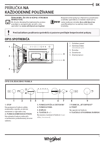 Návod Whirlpool W7 MN820 Mikrovlnná rúra