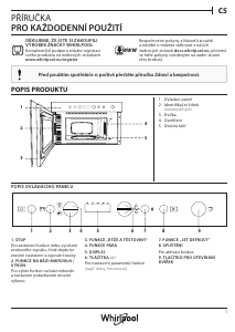 Manuál Whirlpool W7 MN820 Mikrovlnná trouba