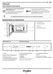 Bruksanvisning Whirlpool W7 MN820 Mikrovågsugn