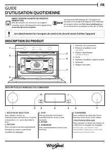 Mode d’emploi Whirlpool W7 MW561 Micro-onde