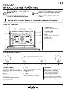 Návod Whirlpool W7 MW561 Mikrovlnná rúra