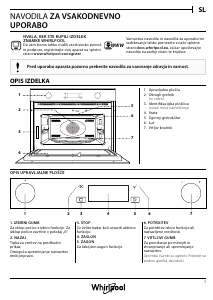 Priročnik Whirlpool W7 MW561 Mikrovalovna pečica