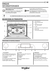 Bruksanvisning Whirlpool W7 MW561 Mikrovågsugn