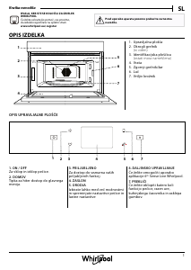 Priročnik Whirlpool W9 MD260 IXL Mikrovalovna pečica