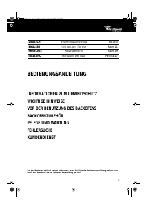 Bedienungsanleitung Whirlpool AKZ 531 NB Backofen