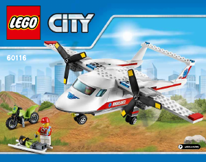 Manual Lego set 60116 City Ambulance plane