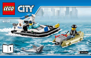 Bedienungsanleitung Lego set 60130 City Polizeiquartier auf der Gefängnisinsel
