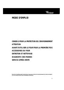 Mode d’emploi Whirlpool AKZ 586 IX Four