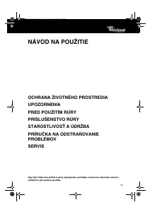 Návod Whirlpool AKZ 612 WH Rúra