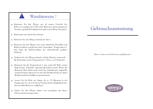 Bedienungsanleitung Weego Preemie Babytrage