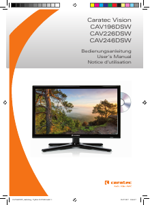 Mode d’emploi Caratec CAV246DSW Téléviseur LED