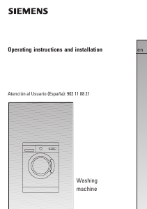 Handleiding Siemens WXLI3640EE Wasmachine