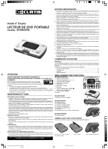 Mode d’emploi Curtis DVD8723 Lecteur DVD
