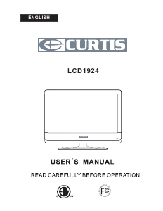 Handleiding Curtis LCD1924 LCD televisie