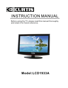 Handleiding Curtis LCD1933A LCD televisie