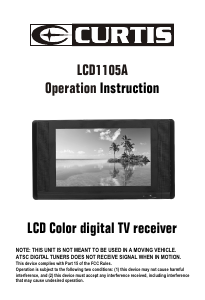 Manual Curtis LCD1105A LCD Television