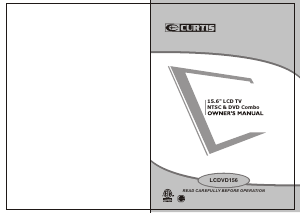 Mode d’emploi Curtis LCDVD156 Téléviseur LCD