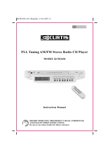 Handleiding Curtis KCR2606 Radio