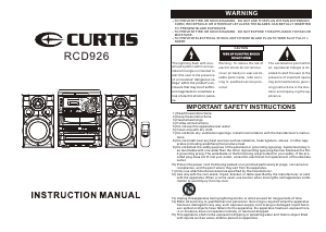 Handleiding Curtis RCD926 Stereoset