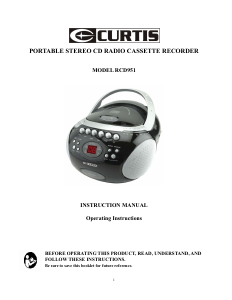 Handleiding Curtis RCD951 Stereoset