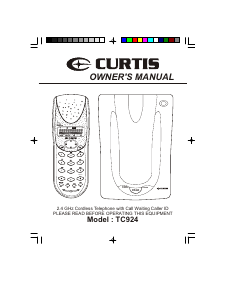 Manual Curtis TC924 Wireless Phone
